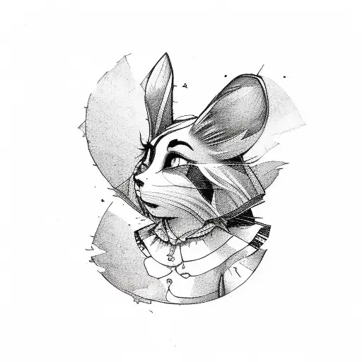 Alice in wonderland tattoo design idea