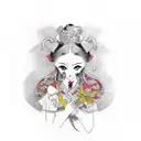 Alice in wonderland tattoo design idea