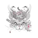 Alice in wonderland tattoo design idea