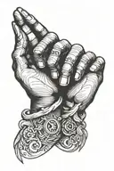 Philippine flag with praying hands holding each other tattoo design idea