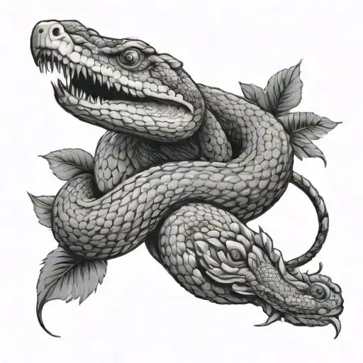 jungle python merdusa tattoo design idea
