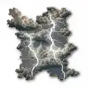 lightning storm clouds with lightning tattoo design idea