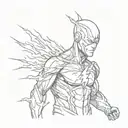 reverse flash with lightning tattoo design idea