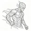 reverse flash with lightning tattoo design idea