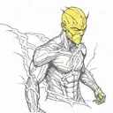 reverse flash with lightning tattoo design idea