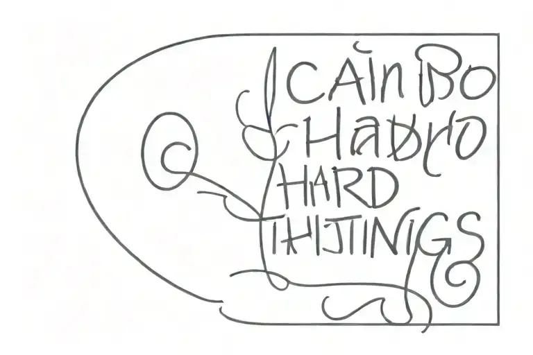 I can do hard things tattoo design idea