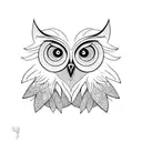 Owl lines  tattoo design idea