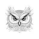 Owl lines  tattoo design idea