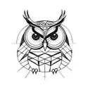 Owl lines  tattoo design idea