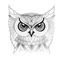 Owl lines  tattoo design idea