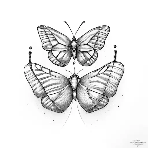three butterflies, with a semicolon incorporated in one tattoo design idea