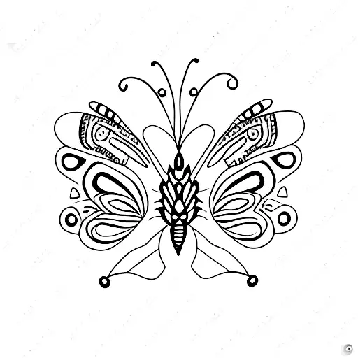 butterfly with semicolon tattoo design idea