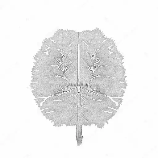 Hemlock woolly adelgid on hemlock tree needles tattoo design idea