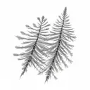 Hemlock woolly adelgid on hemlock tree needles tattoo design idea