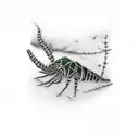 Hemlock woolly adelgid on hemlock tree needles tattoo design idea