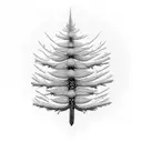 Hemlock woolly adelgid on hemlock tree needles tattoo design idea