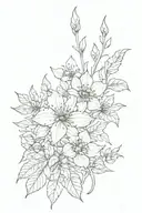 botanical dark tattoo design idea