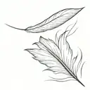 A feather with a small, flying bird: This combines the idea of lightness and freedom in a clean, minimalist style. tattoo design idea