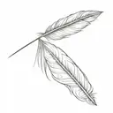 A feather with a small, flying bird: This combines the idea of lightness and freedom in a clean, minimalist style. tattoo design idea
