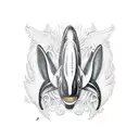 orca with wings tattoo design idea