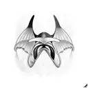 orca with wings tattoo design idea