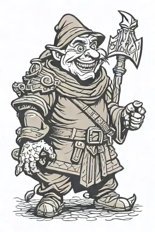 friar tuck from Disney's Robin Hood tattoo design idea