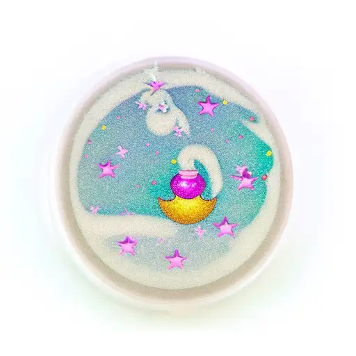 Lush's Snow Fairy range, including "The Magic of Christmas" Reusable Bubble Bar, stars dotted around, pink tattoo design idea