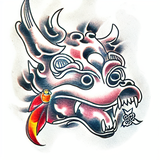 Foo Dog tattoo design idea