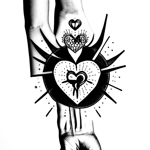 Sacred Heart tattoo design idea