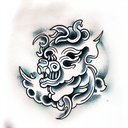 Foo Dog tattoo design idea