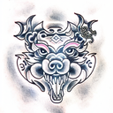 Foo Dog tattoo design idea