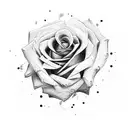 rose with dancing couple tattoo design idea