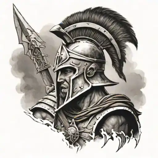 spartan warrior tattoo design idea