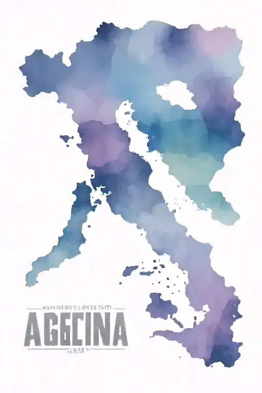 maps of Argentina and Galicia together with gradient flags tattoo design idea