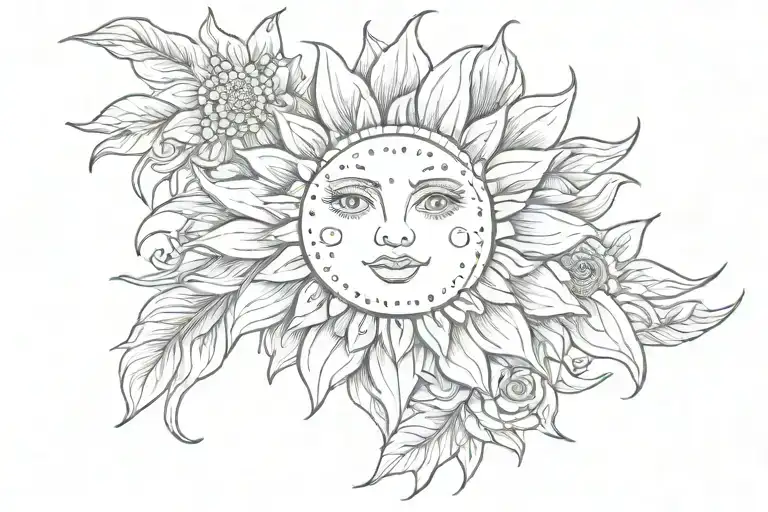 you are my sunshine tattoo design idea