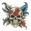 Grateful Dead skull tattoo design idea