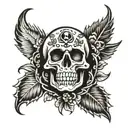 Grateful Dead skull tattoo design idea