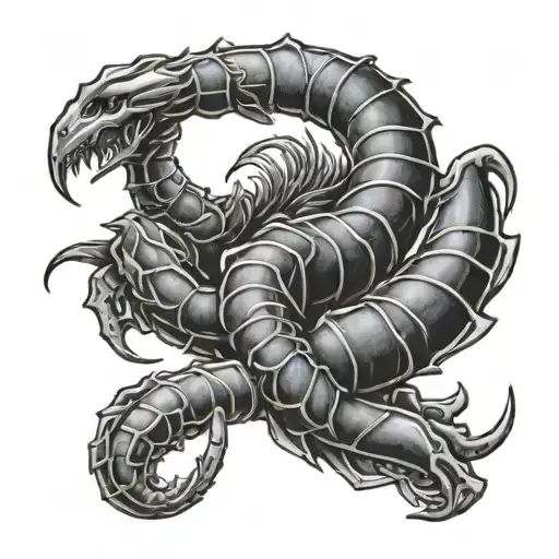 zodiac sign Scorpio, 1998 date of birth, trinity symbol tattoo design idea