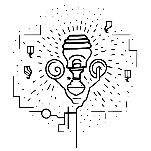 Light bulb tattoo design idea
