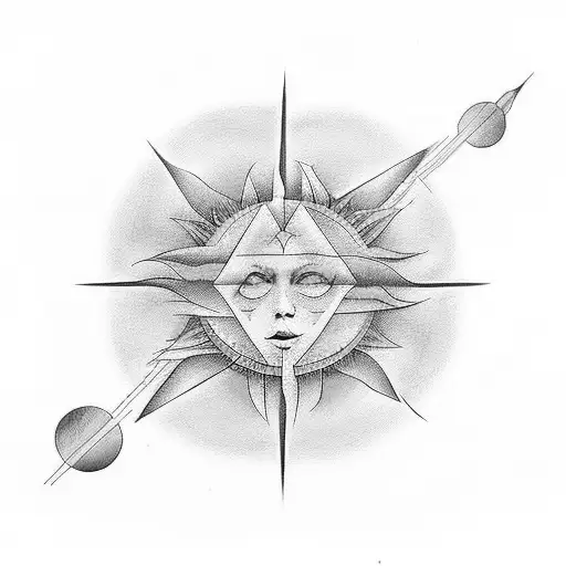 clouds with with purple sun like in darks souls tattoo design idea