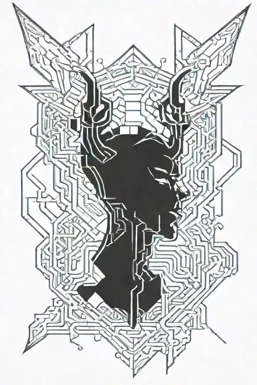 Devil crybaby like GUTS tattoo design idea