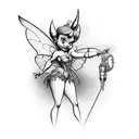 Steampunk tinkerbell tattoo design idea