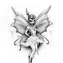 Steampunk tinkerbell tattoo design idea