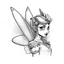Steampunk tinkerbell tattoo design idea