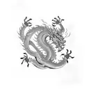 Chinese dragon  tattoo design idea