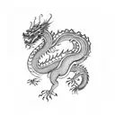 Chinese dragon  tattoo design idea