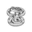 hawaiian tribal snake tattoo design idea