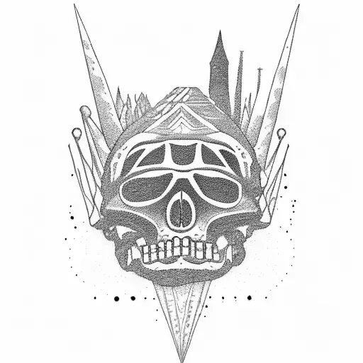 volcán Popocatépetl cargando a Iztaccíhuatl tattoo design idea