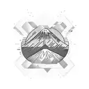 volcán Popocatépetl cargando a Iztaccíhuatl tattoo design idea