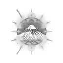 volcán Popocatépetl cargando a Iztaccíhuatl tattoo design idea